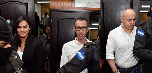 los tres imputados Caja